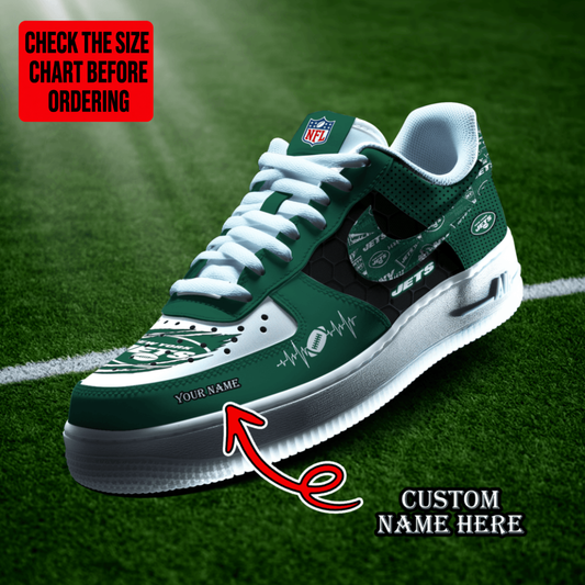 [TOUCHDOWN DEAL] NEW CUSTOMIZED NFL25 NYJ NEW YORK JETS AF1 SHOES