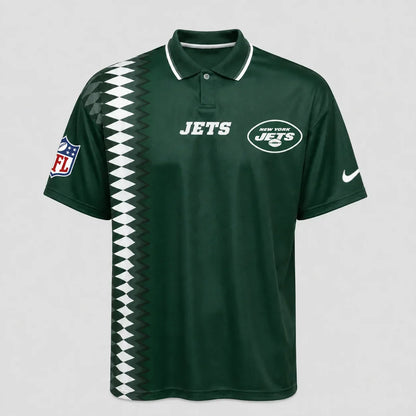 [SPECIAL OFFER] NEW CUSTOMIZED NFL25 NYJ NEW YORK JETS POLO SHIRT