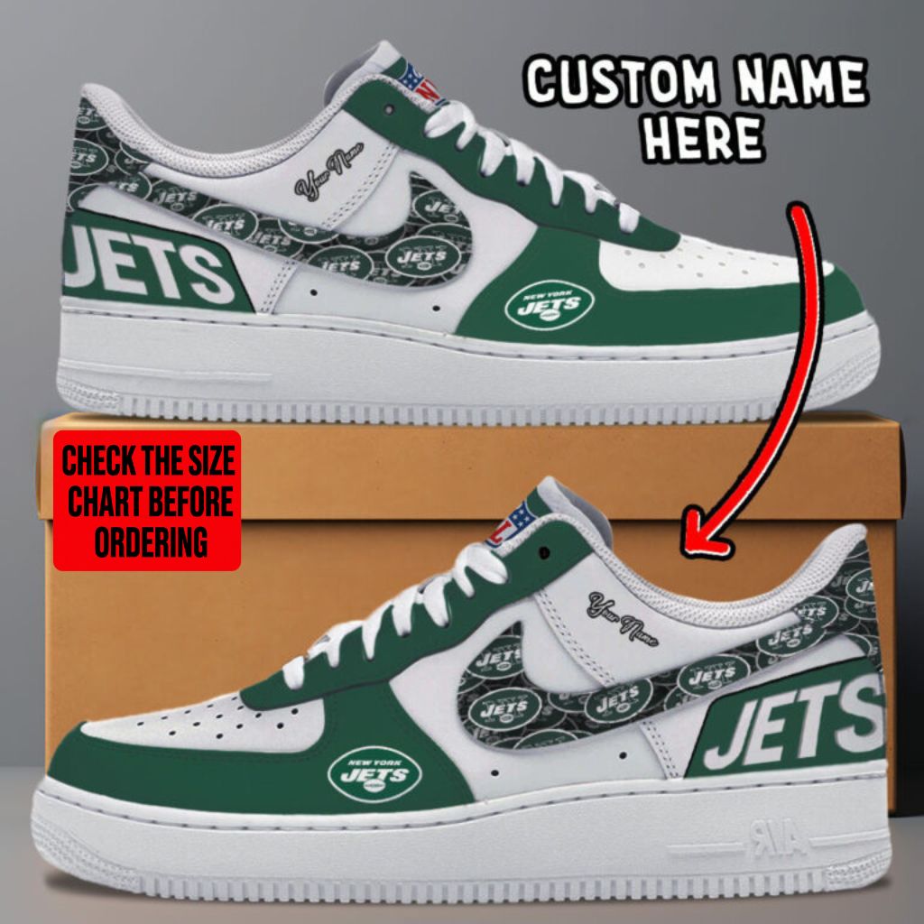 [TOUCHDOWN DEAL] NEW CUSTOMIZED NFL25 NYJ NEW YORK JETS AF1 SNEAKERS