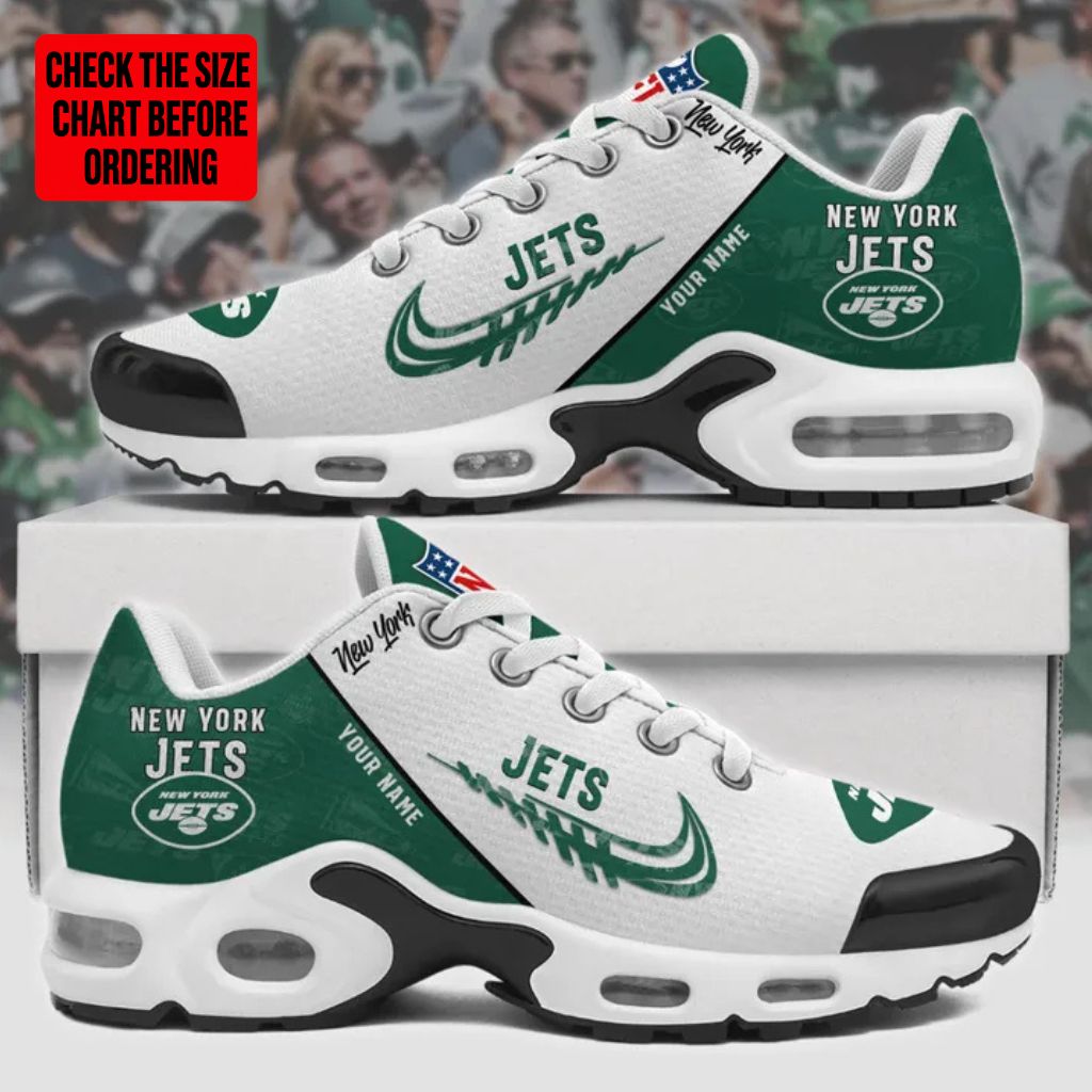 [TOUCHDOWN DEAL] NEW CUSTOMIZED NFL25 NYJ NEW YORK JETS AIR MAX PLUS SNEAKERS