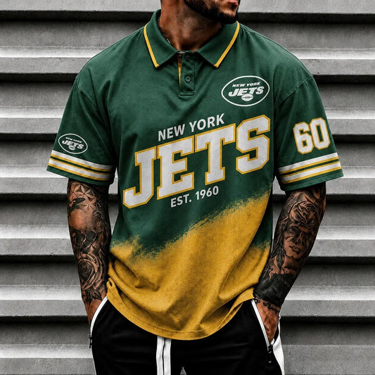 [TOUCHDOWN DEAL] NEW CUSTOMIZED NFL25 NYJ NEW YORK JETS POLO SHIRT