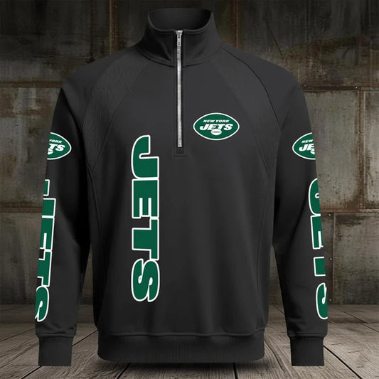 [TOUCHDOWN DEAL] NEW CUSTOMIZED NFL25 NYJ NEW YORK JETS MEN'S MULTICOLOR QUARTER-ZIP PULLOVER