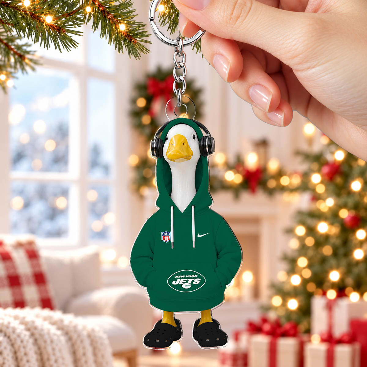[TOUCHDOWN DEAL] NEW CUSTOMIZED NFL25 NYJ NEW YORK JETS ACRYLIC KEYCHAIN