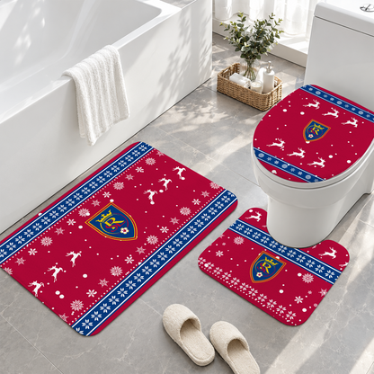 [GOAL DEAL] NEW CUSTOMIZED MLS25 RSL REAL SALT LAKE 3-PIECE BATHROOM RUG SET