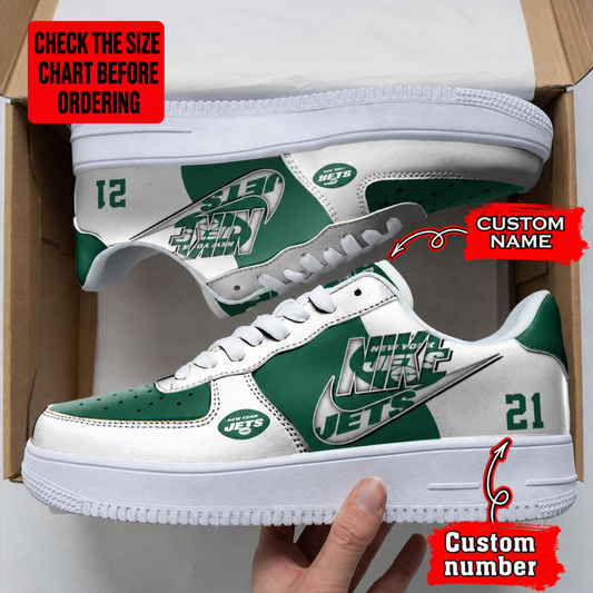 [TOUCHDOWN DEAL] NEW CUSTOMIZED NFL25 NYJ NEW YORK JETS AF1 SHOES