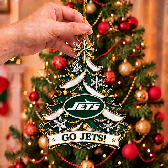 [TOUCHDOWN DEAL] NEW CUSTOMIZED NFL25 NYJ NEW YORK JETS CHRISTMAS ACRYLIC ORNAMENT