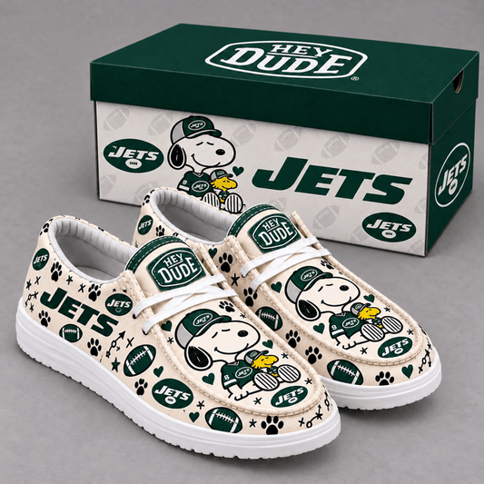 [TOUCHDOWN DEAL] NEW CUSTOMIZED NFL25 NYJ NEW YORK JETS LOAFER SHOES