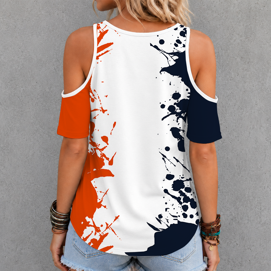 [TOUCHDOWN DEAL] NEW CUSTOMIZED NFL26 CCB CHICAGO BEARS CRISS CROSS V-NECK TOP