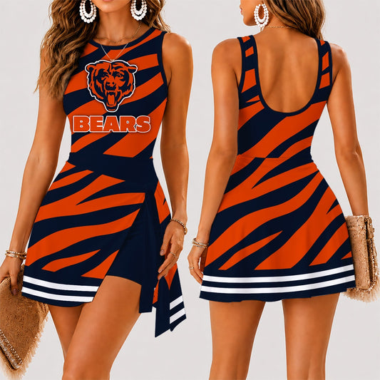 [TOUCHDOWN DEAL] NEW CUSTOMIZED NFL26 CCB CHICAGO BEARS WOMEN'S SUMMER SKORT DRESS