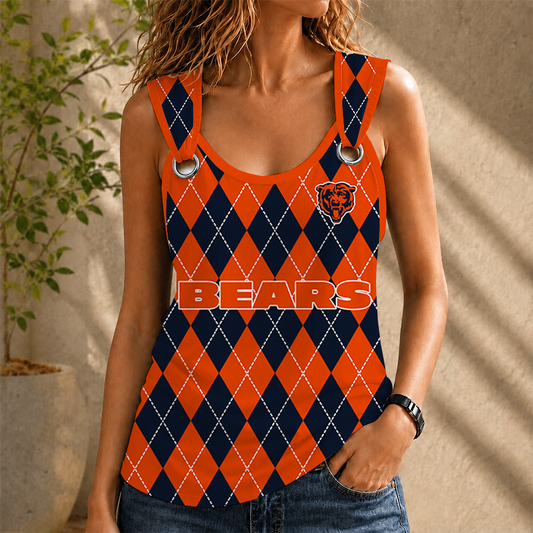 [TOUCHDOWN DEAL] NEW CUSTOMIZED NFL26 CCB CHICAGO BEARS O-RING SHOULDER TANK TOP