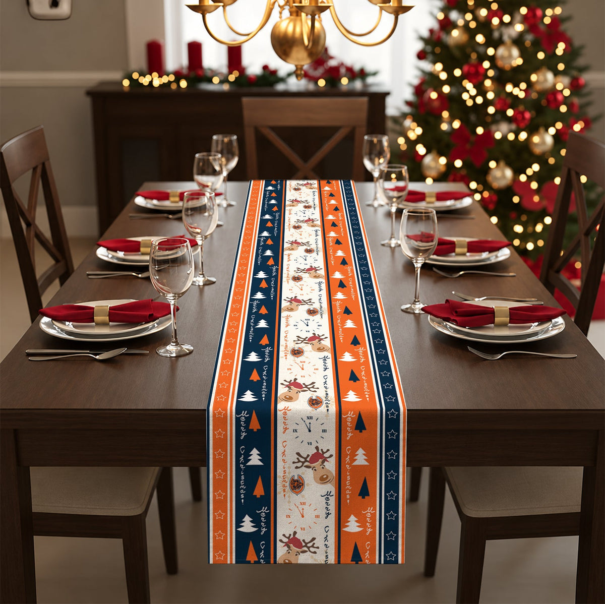 [TOUCHDOWN DEAL] NEW CUSTOMIZED NFL26 CCB CHICAGO BEARS TABLE RUNNER