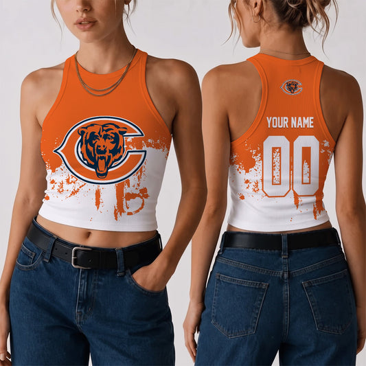 [TOUCHDOWN DEAL] NEW CUSTOMIZED NFL26 CCB THE BEARS WOMEN'S CROP TOP
