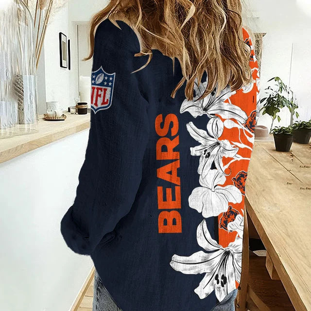 [TOUCHDOWN DEAL] NEW CUSTOMIZED NFL26 CCB CHICAGO BEARS WOMEN CASUAL SHIRT FOR FAN