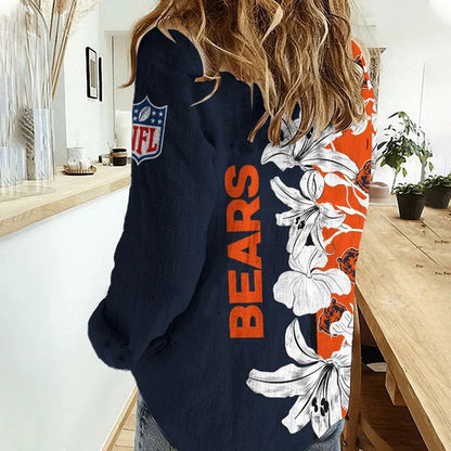 [TOUCHDOWN DEAL] NEW CUSTOMIZED NFL26 CCB CHICAGO BEARS WOMEN CASUAL SHIRT FOR FAN