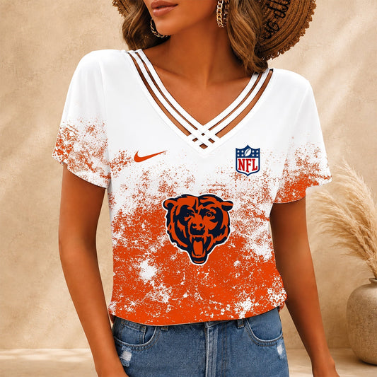[TOUCHDOWN DEAL] NEW CUSTOMIZED NFL26 CCB CHICAGO BEARS V-NECK SHIRT