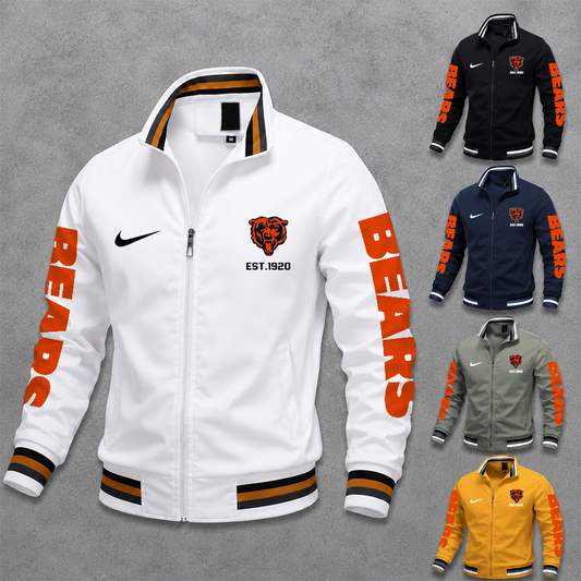 [TOUCHDOWN DEAL] NEW CUSTOMIZED NFL26 CCB CHICAGO BEARS MEN'S CASUAL JACKET