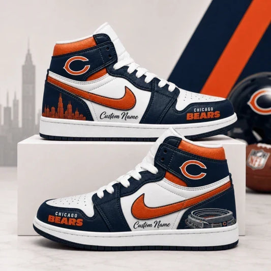 [TOUCHDOWN DEAL] NEW CUSTOMIZED NFL26 CCB CHICAGO BEARS AIR JORDAN 1
