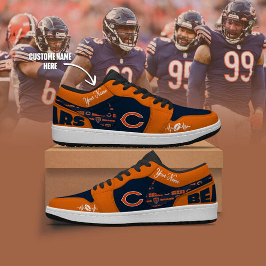 [TOUCHDOWN DEAL] NEW CUSTOMIZED NFL26 CCB CHICAGO BEARS AIR JORDAN LOW SHOES