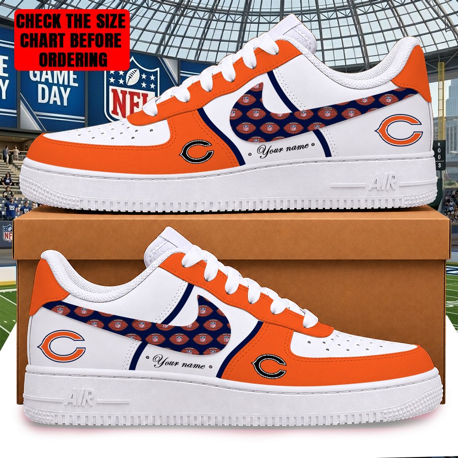 [TOUCHDOWN DEAL] NEW CUSTOMIZED NFL26 CCB CHICAGO BEARS AF1 SHOES