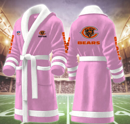 [TOUCHDOWN DEAL] NEW CUSTOMIZED NFL26 CCB CHICAGO BEARS MULTICOLOR FLEECE BATHROBE
