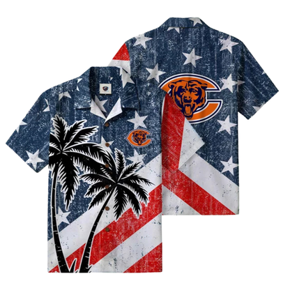 [TOUCHDOWN DEAL] NEW CUSTOMIZED NFL26 CCB CHICAGO BEARS PATRIOTIC 250 USA HAWAIIAN SHIRT