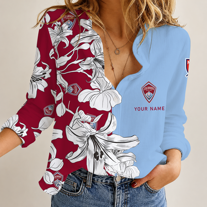 [GOAL DEAL] NEW CUSTOMIZED MLS26 CLR COLORADO RAPIDS WOMEN CASUAL SHIRT
