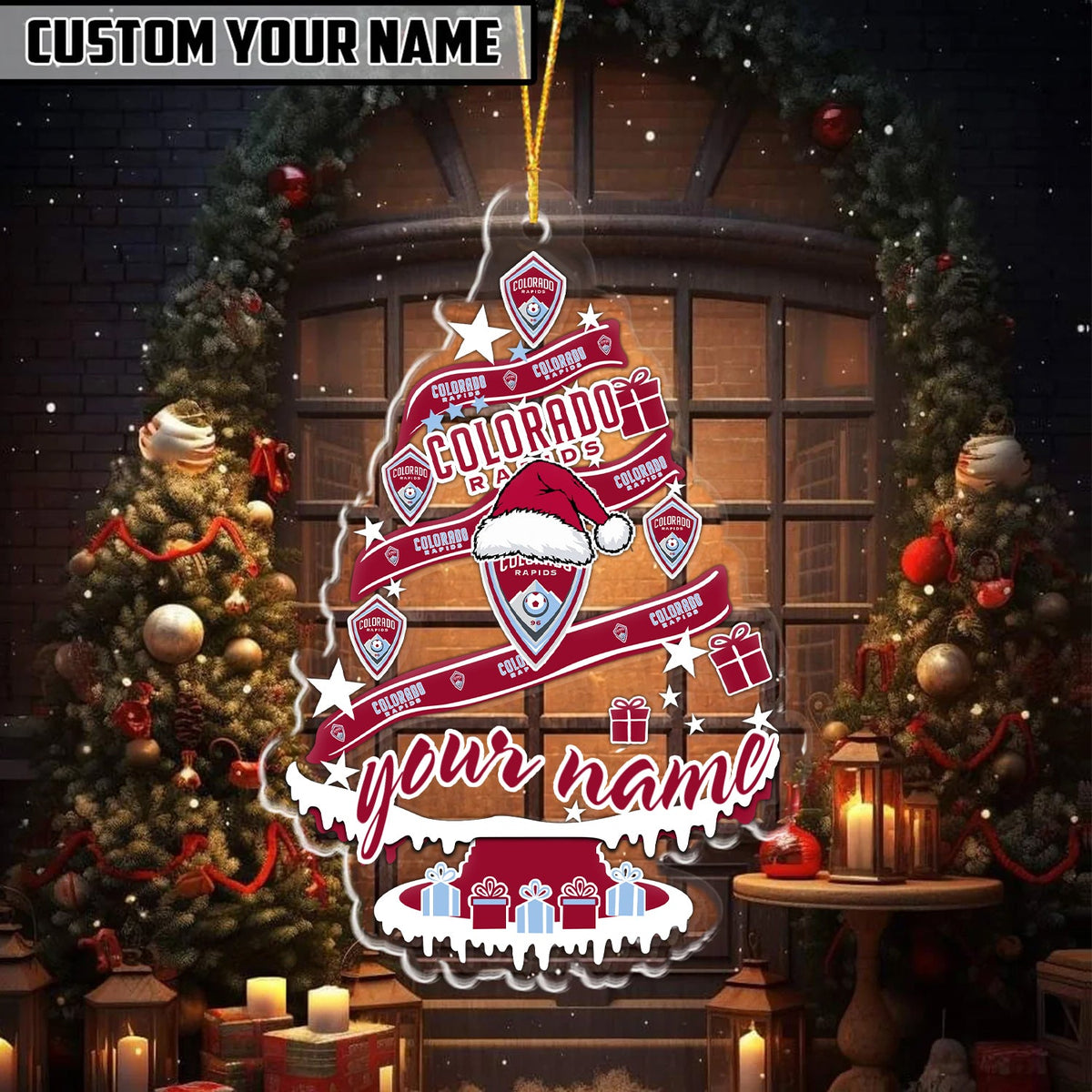[GOAL DEAL] NEW CUSTOMIZED MLS26 CLR COLORADO RAPIDS CHRISTMAS ACRYLIC ORNAMENT