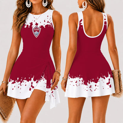 [GOAL DEAL] NEW CUSTOMIZED MLS26 CLR COLORADO RAPIDS WOMEN'S SUMMER SKORT DRESS