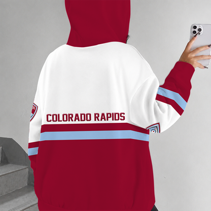 [GOAL DEAL] NEW CUSTOMIZED MLS26 CLR COLORADO RAPIDS ZIP HOODIE