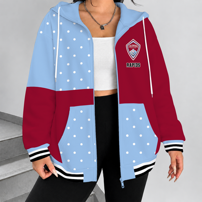 [GOAL DEAL] NEW CUSTOMIZED MLS26 CLR COLORADO RAPIDS ZIP HOODIE
