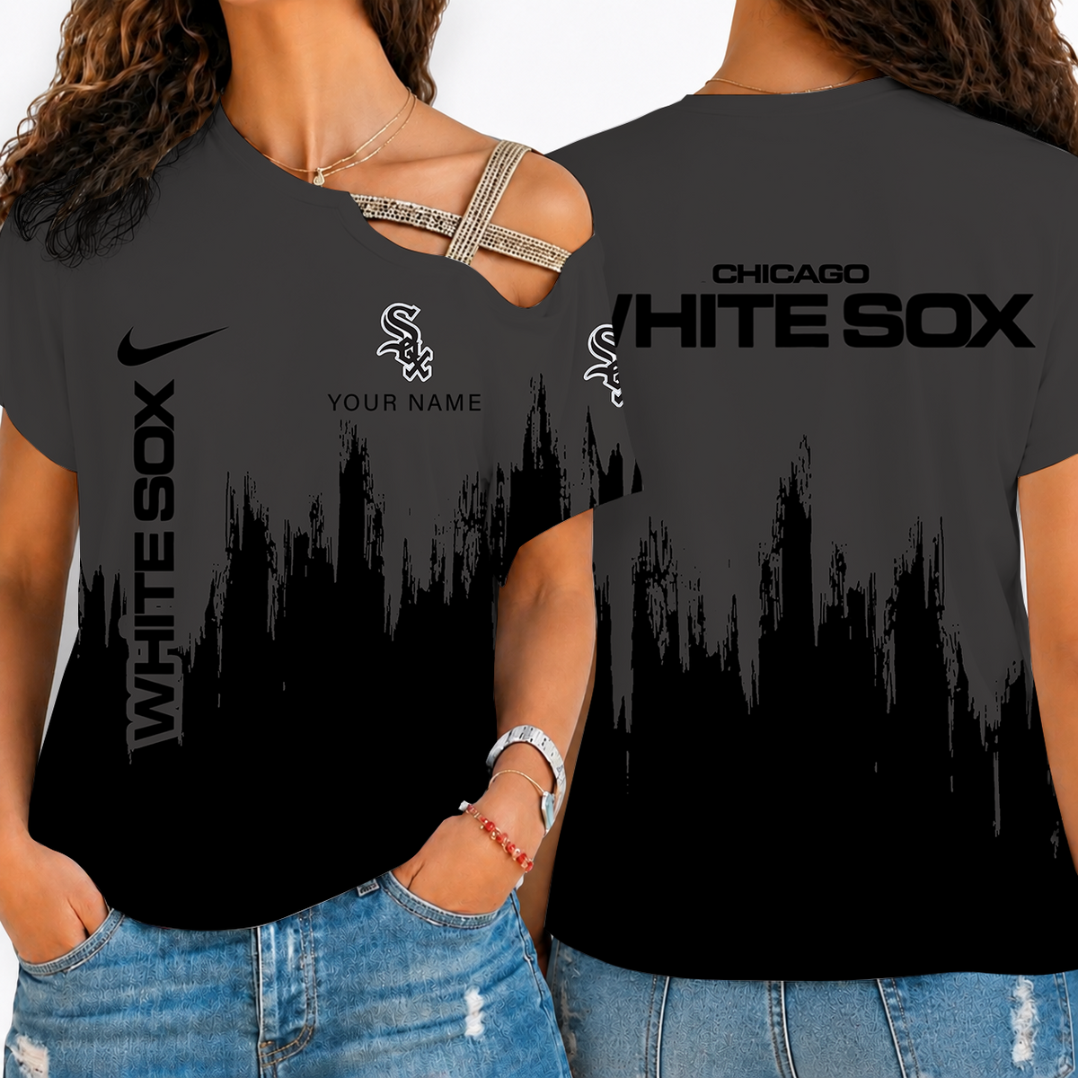 [HOMERUN DEAL] NEW CUSTOMIZED MLB26 CWS CHICAGO WHITE SOX SHOULDER SHIRT