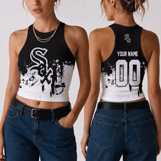 [HOMERUN DEAL] NEW CUSTOMIZED MLB26 CWS THE WHITE SOX WOMEN'S CROP TOP