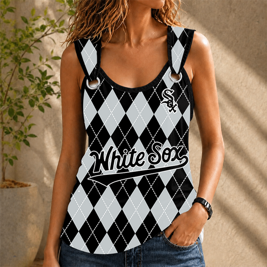 [HOMERUN DEAL] NEW CUSTOMIZED MLB26 CWS CHICAGO WHITE SOX O-RING SHOULDER TANK TOP