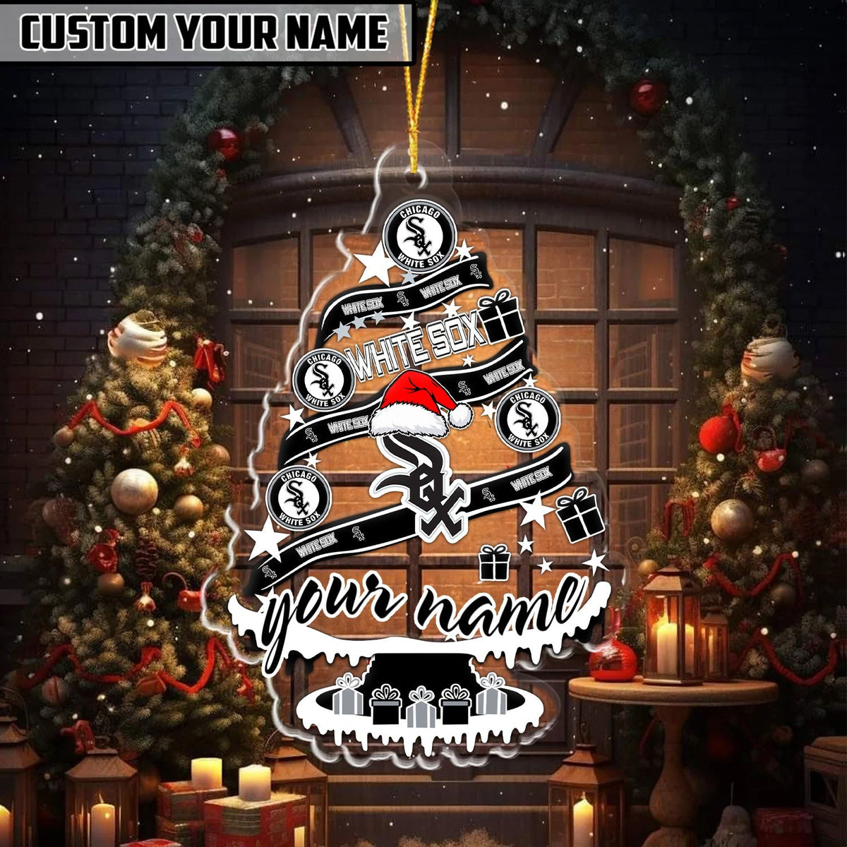 [HOMERUN DEAL] NEW CUSTOMIZED MLB26 CWS CHICAGO WHITE SOX CHRISTMAS ACRYLIC ORNAMENT