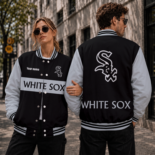 [HOMERUN DEAL] NEW CUSTOMIZED MLB26 CWS CHICAGO WHITE SOX VARSITY & BASEBALL JACKET