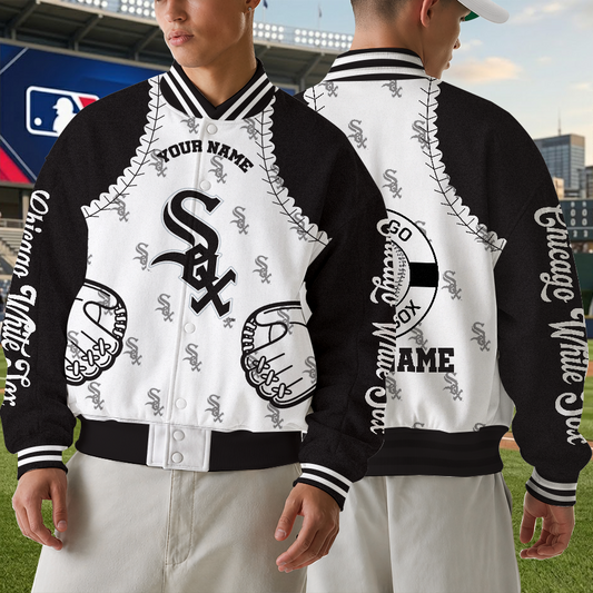 [HOMERUN DEAL] NEW CUSTOMIZED MLB26 CWS CHICAGO WHITE SOX VARSITY & BASEBALL JACKET