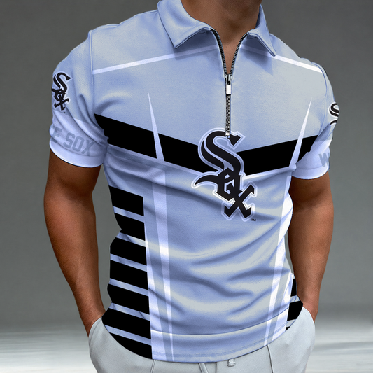 [HOMERUN DEAL] NEW CUSTOMIZED MLB26 CWS CHICAGO WHITE SOX ZIP POLO SHIRT