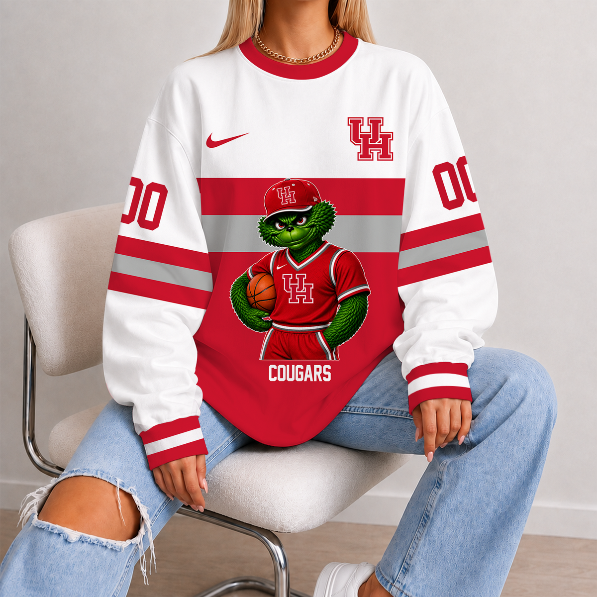 [SLAM DUNK DEAL] NEW CUSTOMIZED NCAA MAM26 HOC HOUSTON COUGARS STRAPPY UNISEX SWEATSHIRT