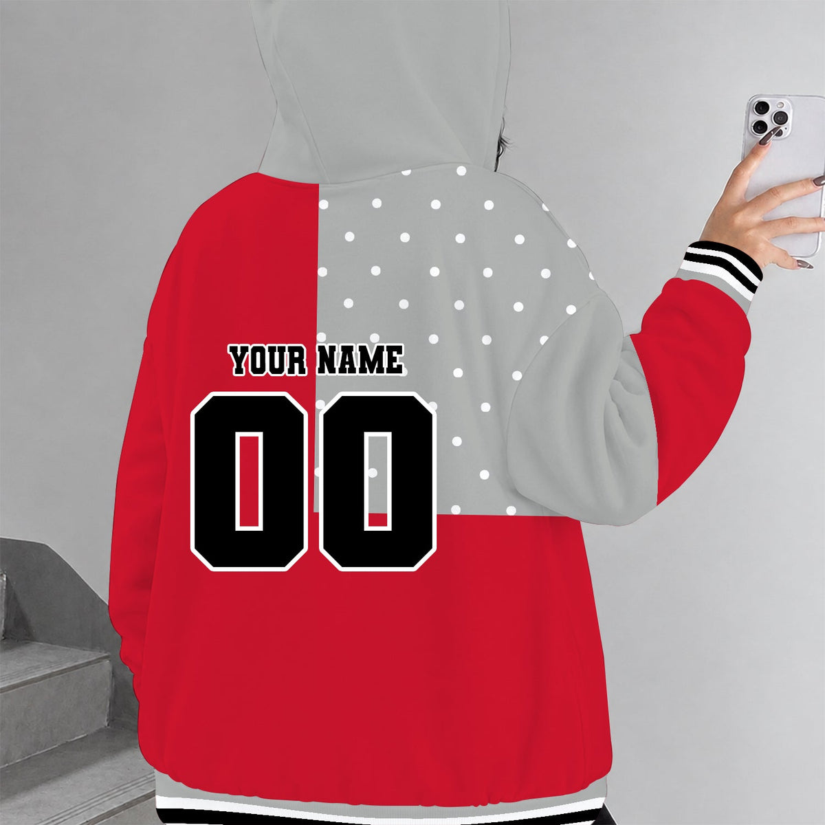 [SLAM DUNK DEAL] NEW CUSTOMIZED NCAA MAM26 HOC HOUSTON COUGARS STRAPPY ZIP HOODIE