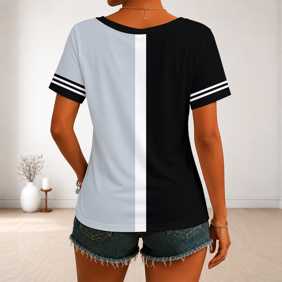 [HOMERUN DEAL] NEW CUSTOMIZED MLB26 CWS CHICAGO WHITE SOX V-NECK FEMALE SHIRT