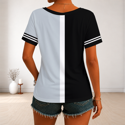 [HOMERUN DEAL] NEW CUSTOMIZED MLB26 CWS CHICAGO WHITE SOX V-NECK FEMALE SHIRT