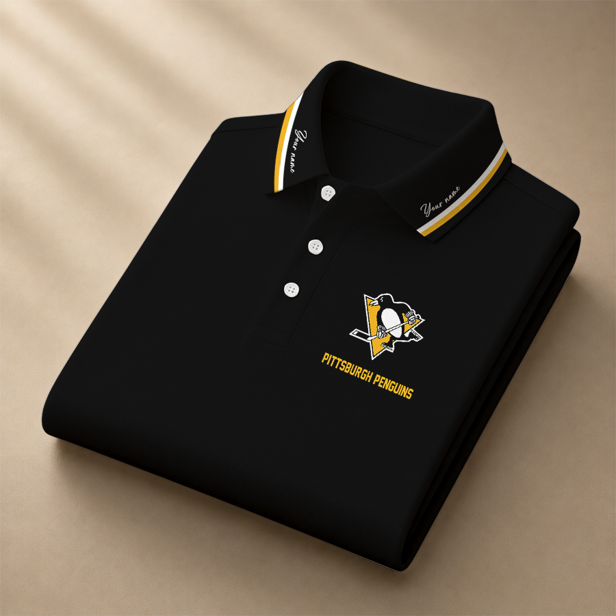 [SUPER SALE] NEW CUSTOMIZED NHL26 PBP PITTSBURGH PENGUINS POLO SHIRT