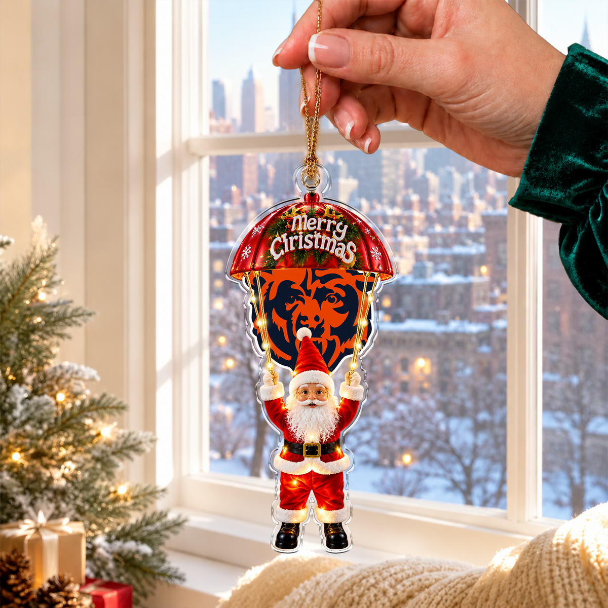 [TOUCHDOWN DEAL] NEW CUSTOMIZED NFL26 CCB CHICAGO BEARS CHRISTMAS ACRYLIC ORNAMENT