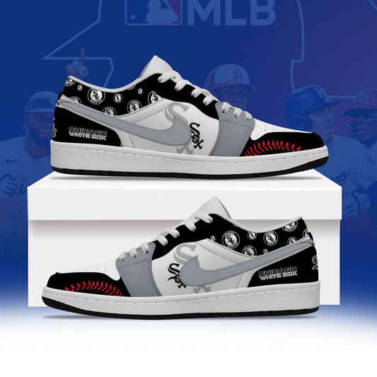 [HOMERUN DEAL] NEW CUSTOMIZED MLB26 CWS CHICAGO WHITE SOX AIR JORDAN LOW SHOES