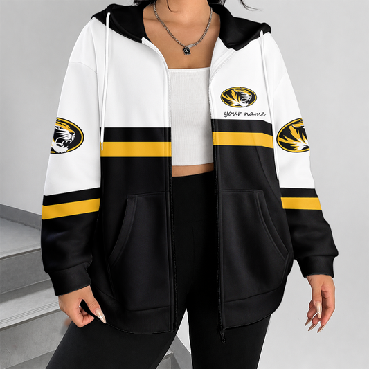 [TOUCHDOWN DEAL] NEW CUSTOMIZED NCAA FBS26 MST MISSOURI TIGERS ZIP HOODIE