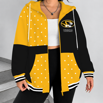 [TOUCHDOWN DEAL] NEW CUSTOMIZED NCAA FBS26 MST MISSOURI TIGERS ZIP HOODIE