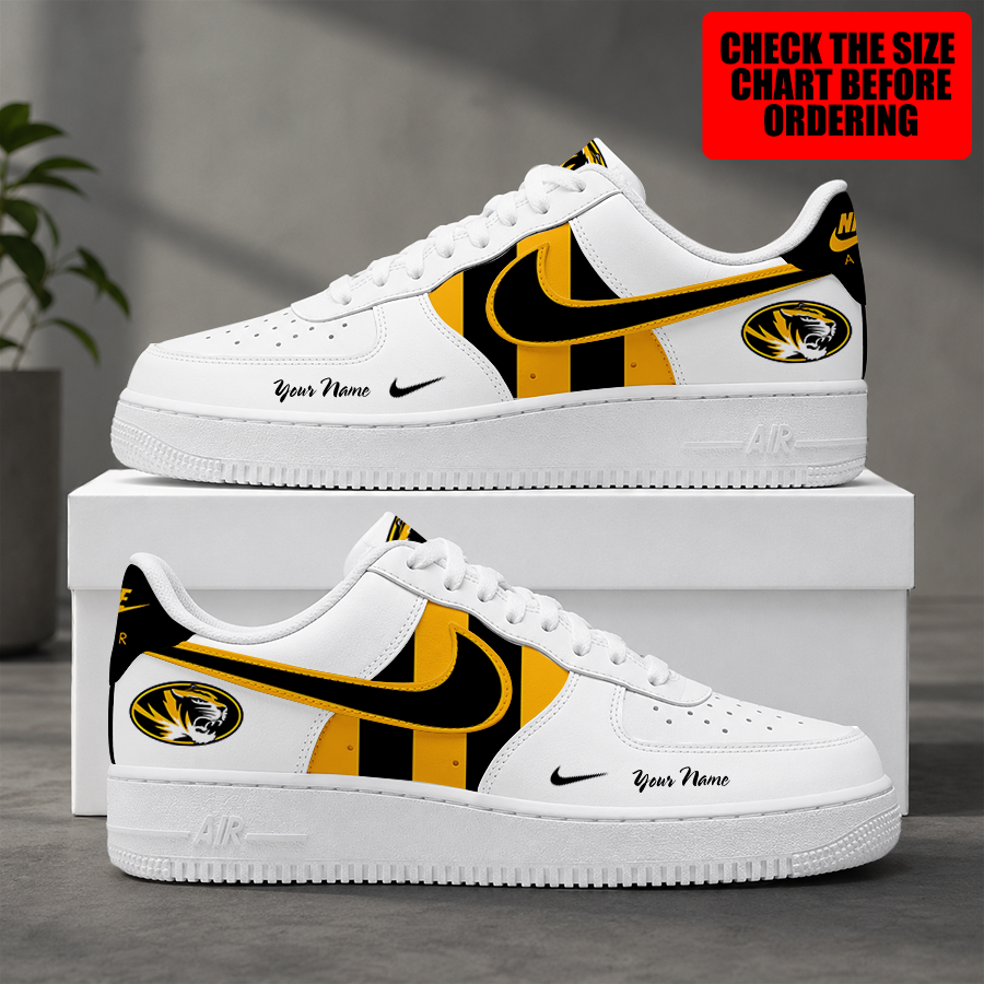 [FAN FAVORITE] NEW CUSTOMIZED NCAA FBS26 MST MISSOURI TIGERS AF1 SHOES