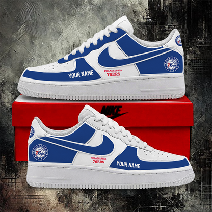 [SLAM DUNK DEAL] NEW CUSTOMIZED NBA26 P76 PHILADELPHIA 76ERS AF1 SHOES
