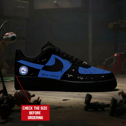 [SLAM DUNK DEAL] NEW CUSTOMIZED NBA26 P76 PHILADELPHIA 76ERS AF1 SHOES