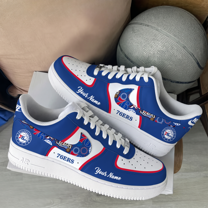 [SLAM DUNK DEAL] NEW CUSTOMIZED NBA26 P76 PHILADELPHIA 76ERS AF1 SHOES